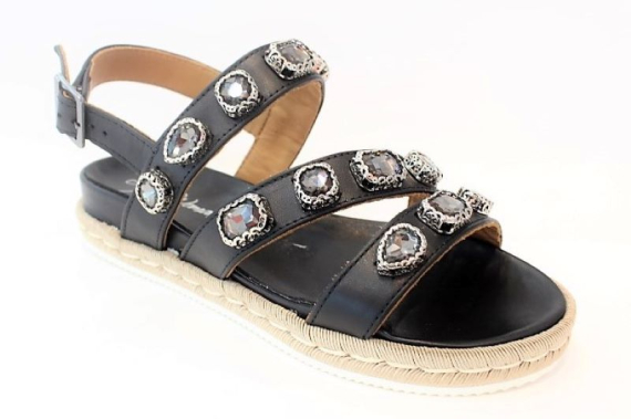 Sandalia plana Alpe 4758 / NEGRO
