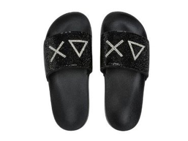 Sun68 Slippers Strass / NEGRO