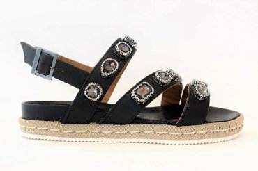 Sandalia plana Alpe 4758 / NEGRO