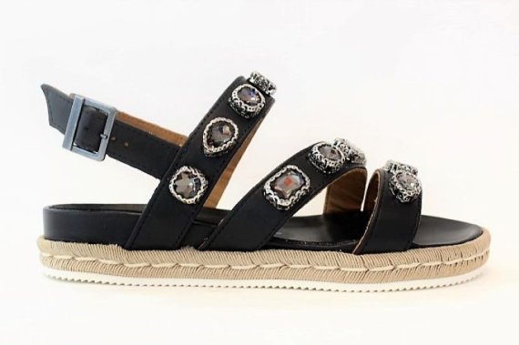 Sandalia plana Alpe 4758 / NEGRO