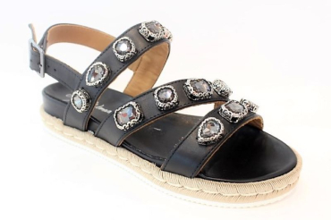 Sandalia plana Alpe 4758 / NEGRO