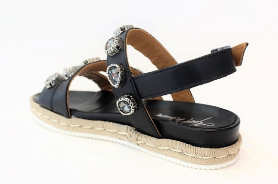 Sandalia plana Alpe 4758 / NEGRO