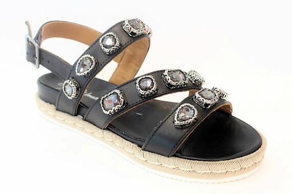 Sandalia plana Alpe 4758 / NEGRO